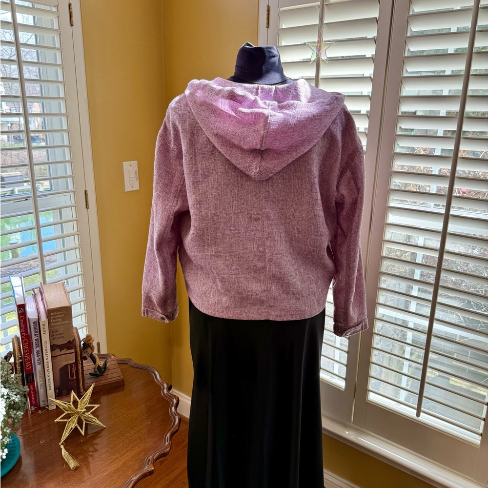 Cropped Lilac Zip-Front Jacket - image 4